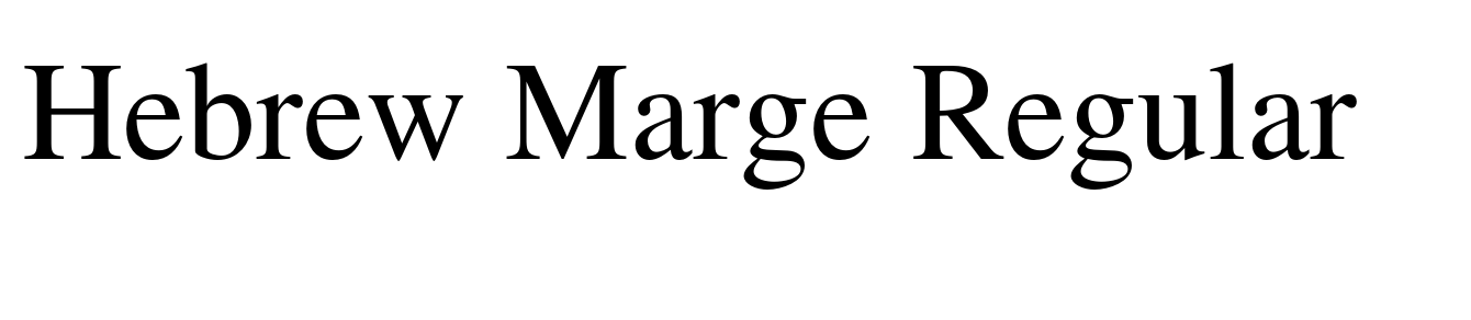 Hebrew Marge Regular